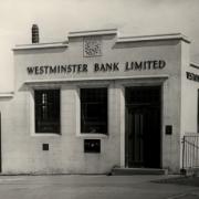 Saving the day: Westminster Bank in Shenley Road in the Fifties (photo from Natwest Bank)