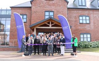 The ribbon cutting at Carpenders Park Care Home.