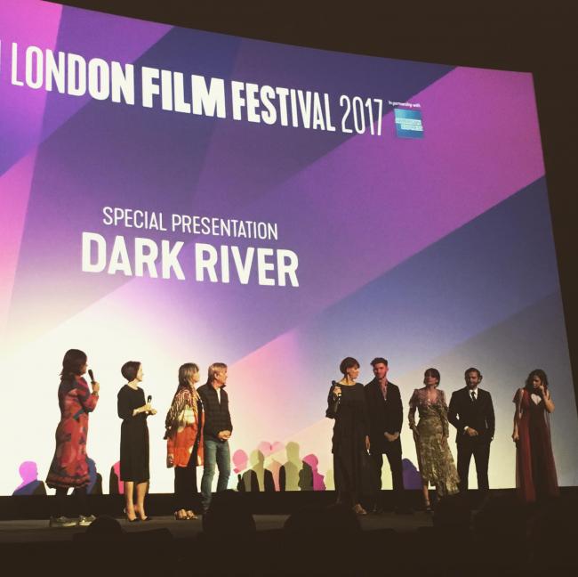 Cast, director and producers of Clio Barnard's Dark River at its festival screening