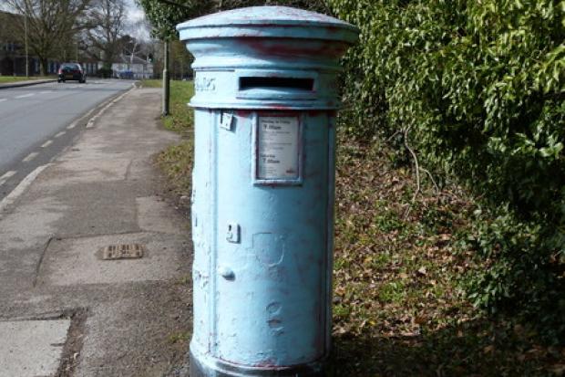 The post box opposite Totteridge Common