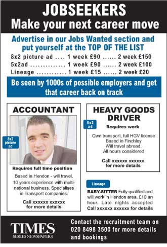 Borehamwood Times: Jobseekers - Times Series