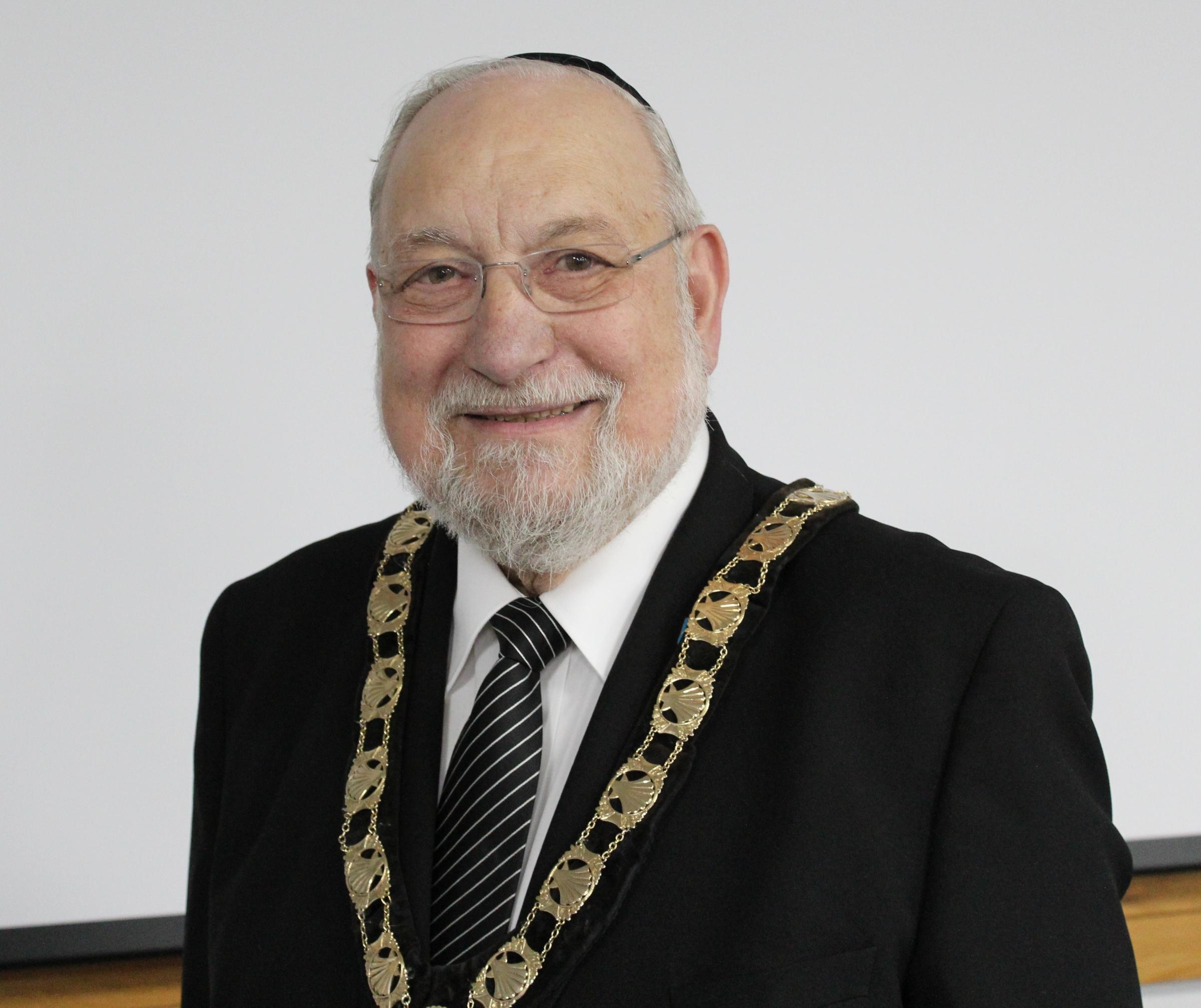 Outgoing mayor of Hertsmere, Rabbi Alan Plancey
